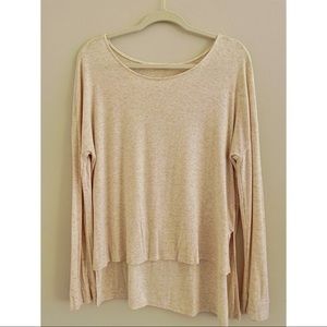 Copper Key Beige High Low Knit Top